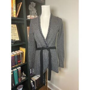 Banana Republic Wool and Cashmere Tie Front Sweater Cardigan Women's Size Small